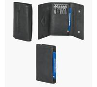 Aeronautica Militare Porte-clés en cuir ligne Moon AM 237, Noir , Taille unique