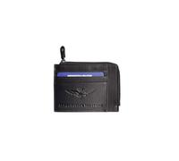 Aeronautica Militare Portefeuille homme en cuir AM-153 avec poche avec fermeture à glissière, différents espaces pour cartes de crédit. Ligne Fighter... La bonne combinaison entre élégance et sport,