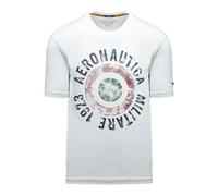 Aeronautica Militare - T-shirt Cocarde Tricolore - Homme - Tops - Blanc - Taille: L