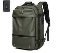 Aeropack Sac à dos de voyage, sac à dos de compression sous vide, 60 L, extensible, étanche, multifonctionnel, Vert avec pompe à air, L