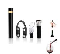 Aeropop Wine Opener,Universal Loritia Wine Opener with Pourer And Stopper,Travel Portable Pocket Air Pressure Pump Wines Bottle Openers Set,Suitable for Family Restaurant Parties (Gold)