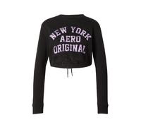 AÉROPOSTALE Sweat-shirt 'NEW YORK ORIGINAL' violet / noir, Taille XS