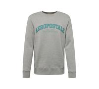 AÉROPOSTALE Sweat-shirt 'TRACK & FIELD' gris chiné / pétrole / jade, Taille S