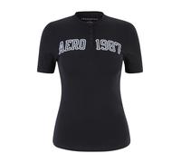 AÉROPOSTALE T-shirt bleu-gris / noir / blanc, Taille L