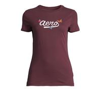 AÉROPOSTALE T-shirt bleu / orange / lie de vin / blanc, Taille S