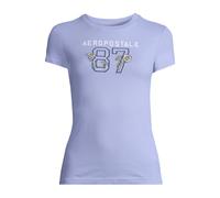 AÉROPOSTALE T-shirt jaune clair / vert foncé / violet / noir, Taille S