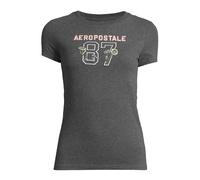 AÉROPOSTALE T-shirt jaune / gris foncé / rose / blanc, Taille M