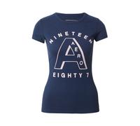 AÉROPOSTALE T-shirt 'NINETEEN EIGHTY 7' bleu marine / rose pastel, Taille S