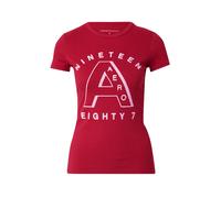 AÉROPOSTALE T-shirt 'NINETEEN EIGHTY 7' rouge / blanc, Taille M