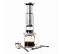 AeroPress Cafetière Premium - Méthode d’Infusion 3 en 1 : Combine French Press, Expresso et Café Corsé sans Marc ni Amertume, Presse à Café en Verre et Métal