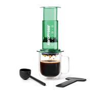 AeroPress Cafetière Clear Verte - Méthode 3 en 1 combinant cafetière à piston et espresso-style - Café corsé sans amertume - Petite machine à café portable pour camping & voyage, Vert