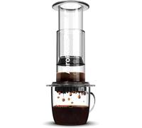 AeroPress Clear Presse à Café - Méthode 3 en 1 combinant French Press, Poursuites, Espresso, café corsé sans résidus ni amertume, cafetière compacte pour camping et voyage, transparente
