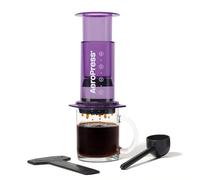 AeroPress Clear Purple Coffee Press - Méthode 3-en-1 Combine French Press, Espresso, Café Corsé Sans Fond de Marc ni Amertume, Petite Cafetière Portable pour Camping & Voyage, Purple