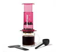AeroPress Cafetière Clear Rose - Méthode 3 en 1 combinant cafetière à piston et espresso - Café corsé sans amertume - Petite machine à café portable pour camping & voyage, Rose