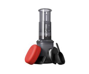 AeroPress Coffee Maker Go - Presse à café compacte pour un plaisir parfait en déplacement, 100 filtres inclus Noir