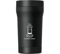 AeroPress Gobelet à café de voyage en acier inoxydable - Isolation à double paroi pour boissons chaudes ou froides - Couvercle résistant aux éclaboussures et rangement du filtre intégré - Compatible