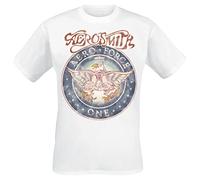 Aerosmith Aero Force One Seal Homme T-Shirt Manches Courtes Blanc M