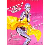 Aerosmith - Poster JUST PUSH PLAY (40 cm x 30 cm) (Rose/Jaune/Gris)