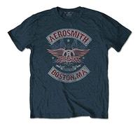 Aerosmith Steven Tyler Joe Perry Boston MA Officiel T-Shirt Hommes Unisexe (Medium)