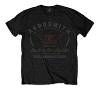 Aerosmith - T-Shirt # XXL Black Unisex # Back in The Saddle [Import]