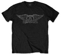 Aerosmith - T-Shirt # L Black Unisex # Vintage Logo [Import]