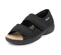 Aerosoft Sandales de rééducation, élastique 06, sans pression, adaptables, pour homme et femme (noir, EU 38)
