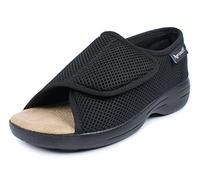 Aerosoft Sandales de rééducation stretch 14 avec grande fermeture, sans pression, personnalisables, pour homme et femme, Noir, 40 EU