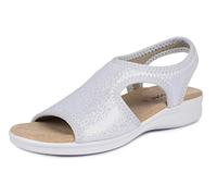 Aerosoft Sandales stretch 05 pour femme, extra légères et élastiques (argent, 41)