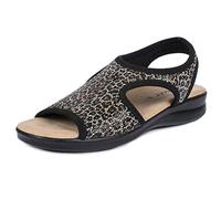 Aerosoft Sandales stretch 05 pour femme, extra légères et élastiques (léopard noir, 39)