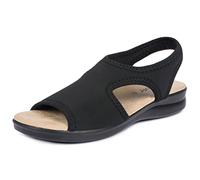 Aerosoft Sandales stretch 05 pour femme, extra légères et élastiques (noir, 42)