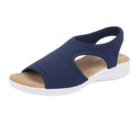 Aerosoft Sandales stretch 05 pour femme sans pression avec stretch sur tout le pourtour, Bleu/blanc, 38 EU