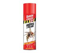 Barrière à Insectes Zero Insecticide, Spécial Guêpes et Frelons, Action Immédiate, Aérosol, Prêt à l'emploi - 400 ML, nc