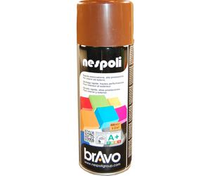 Aérosol de peinture décorative couleur marron brun brillant 400 ml - NESPOLI - 180007