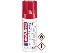 Aérosol Permanente Edding Premium Peinture Acrylique Rouge Trafic Brillant 200ml
