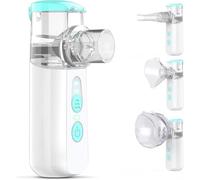 Aérosol Portable, Inhalateur Aérosol Ultrasonique Silencieux pour Adultes et Enfants avec Embout Buccal et Embouchure, Nébuliseur Aérosol Efficace pour les Maladies Respiratoires, Rechargeable par USB