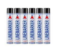 Aerosol Solutions Linemarker Black Marking Spray 750ml (6 Pack) - Quick Drying Floor Marking Paint for Roads, Car Parks, Warehouses & Sports Fields