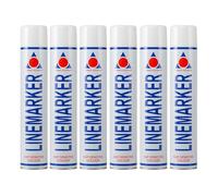Aerosol Solutions Linemarker White Marking Spray 750 ml (6 Pack) - Quick Drying Floor Marking Paint for Roads, Car Parks, Warehouses & Sports Fields