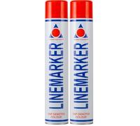 Aerosol Solutions Peinture de Marquage au Sol - Bombe Rouge 750 ml, Spray Traçage Gazon et Route, Résistante aux Intempéries - Pack de 1 (Lot de 2)