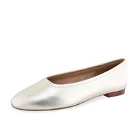 Aerosoles Femme Amelie Ballerines, Cuir doré Souple, 42 EU
