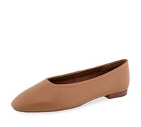 Aerosoles Femme Amelie Ballerines, Cuir grainé Marron Clair, 42 EU