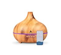 Aerosoul® Cone Aroma Diffuseur Huiles Essentielles 500 ML LED | Humidificateur d'air Mode brume 1,3,6,10 h, 15 couleurs LED, arrêt automatique, télécommande, aromathérapie