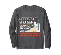 Aerospace Engineer Crazy Smart Enough - Funny Engineering Manche Longue, Unisexe pour Adultes, Chiné Foncé, S