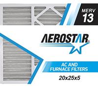 Aerostar 20x25x5 Honeywell MERV 13 Honeywell Replacement Pleated Air Filter, Pleated (Pack of 2)