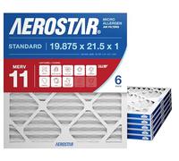 Aerostar Allergen & Pet Dander 19 7/8 x 21 1/2 x 1 MERV 11 Lot de 6 filtres à air plissés Fabriqué aux États-Unis