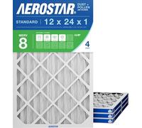 Aerostar Clean House MERV 8 Lot de 4 filtres à air plissés 30,5 x 61 x 2,5 cm, fabriqués aux États-Unis, dimensions réelles : 29 x 64 x 1,9 cm