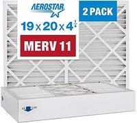 Aerostar Lot de 2 filtres à air plissés de rechange pour MERV 11, 19 x 20 x 4 1/4