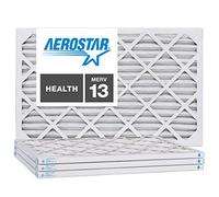 Aerostar MERV 13 Lot de 4 filtres à air de protection contre les allergènes pour une maison saine, 20 x 25 x 1, boîte de 4, fabriqué aux États-Unis