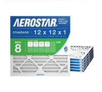 Aerostar MERV 8 Lot de 6 filtres à air plissés 30,5 x 30,5 x 30,5 x 3,5 cm, fabriqué aux États-Unis