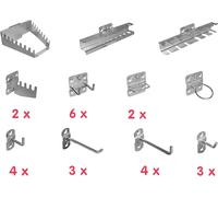 Aerotec 20142038 SET de porte-outils PRO (L x l x H) 190 x 200 x 75 mm 28 parties
