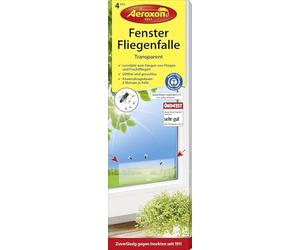 Aeroxon By BSI - Pièges Collants - Attractif Puissant Sans Inesecticide - Pour Lutter Contre Les Mouches - Actif 6 mois - 4 pièces, Translucide